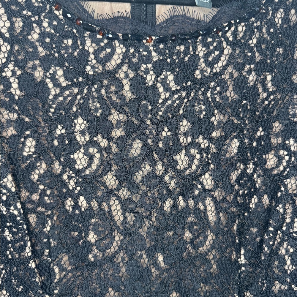 Adrianna Papell Black Lace Blouse - Picture 4 of 7